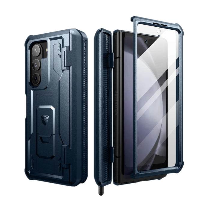 For Samsung Galaxy Z Fold 5 Full Body Shockproof Rugged Bumper Case With S Pen Slot & Built-In Screen Protector