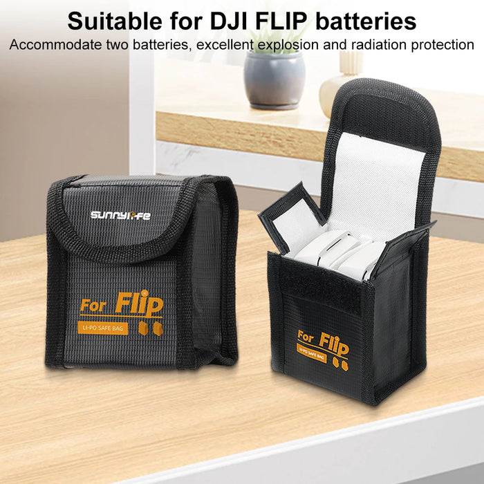 For Dji Flip Safety Battery Bag Explosion-Proof Protective Bag Battery Storage Case Battery Portable Carrying Case For Dji Flip