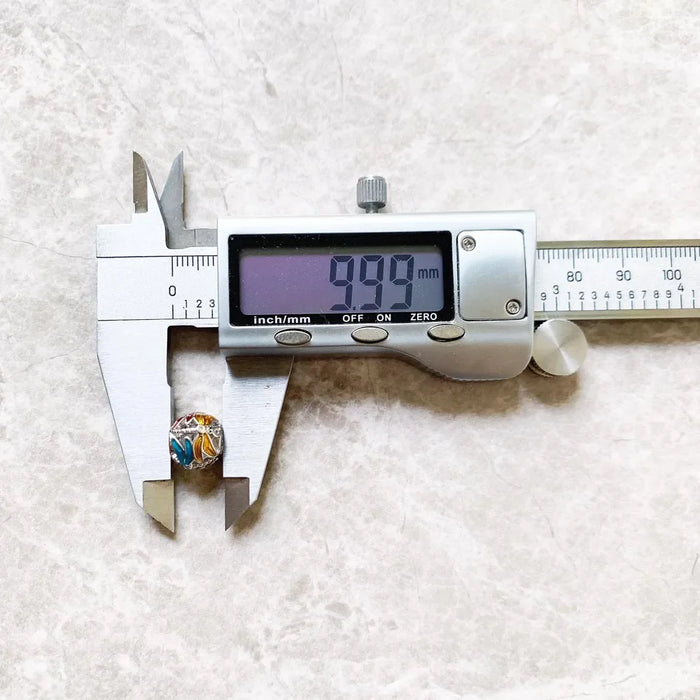 925 Sterling Silver Colourful Dragonfly Beads European Charm For Women