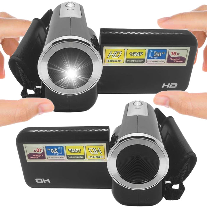 16Mp 720P Digital Camera 2.0 Inch Rotatable Screen Camcorder Video Camera 16X Digital Zoom Portable Dv Camera For Beginners