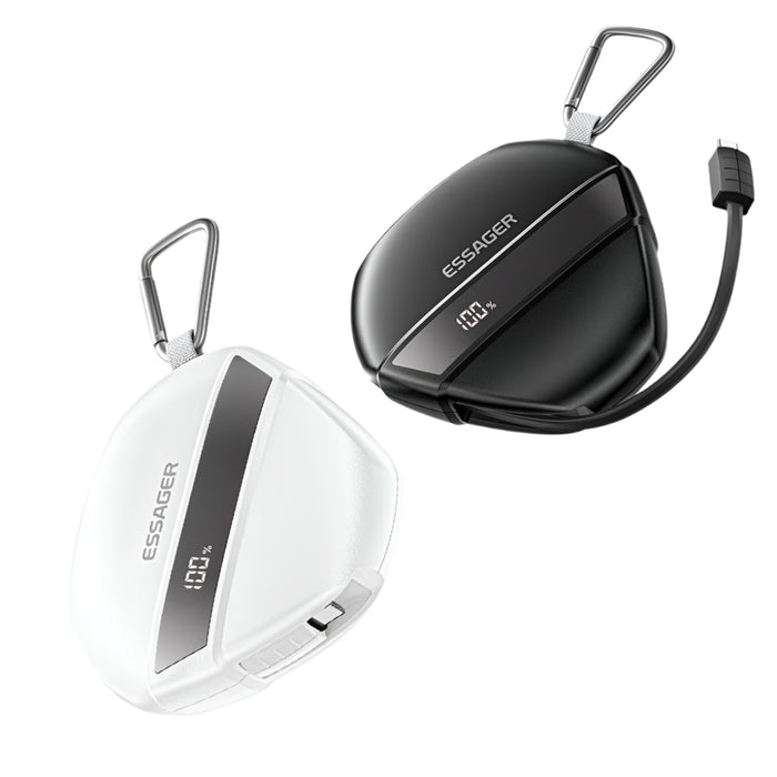 10000Mah Digital Display Power Bank With Retractable 22.5W Fast Charger Built In Lighting Sos For Outdoor Iphone Xiaomi