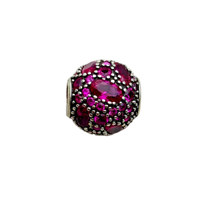 925 Sterling Silver Red Fire Beads European Diy Jewelry Accessory For Women