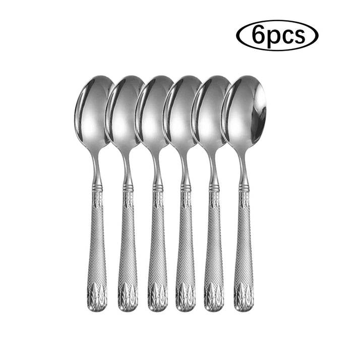 6 / 30 Piece Stainless Steel Wheat Tableware Set