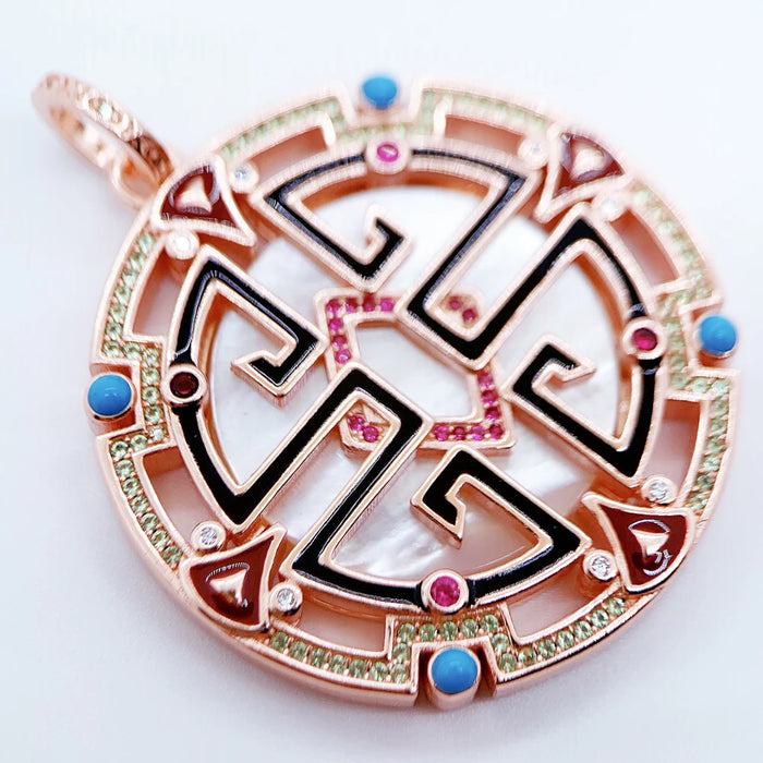 925 Sterling Silver Ethnic Pendant 2022 Spring New Design For Women
