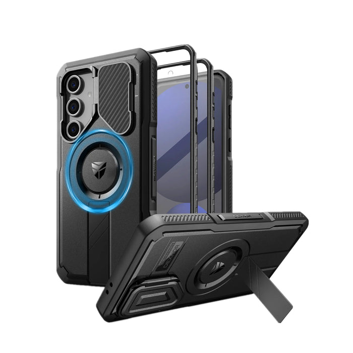 For Samsung Galaxy S24 Fe Magnetic Rugged Shockproof Protective Case With Camera Case & Built-In Screen Protector
