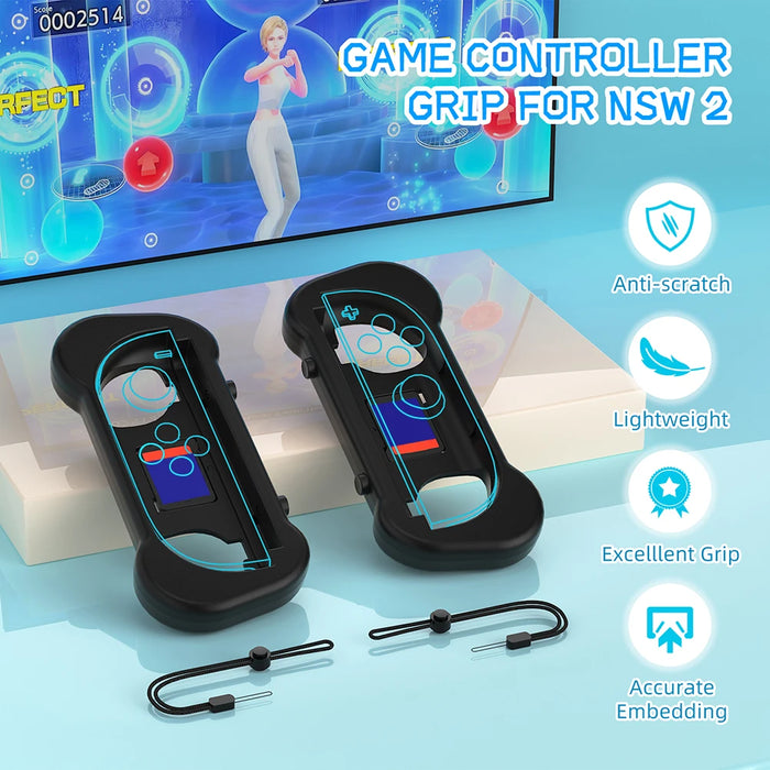 For Switch 2 2Pcs Hand Grips Joy-Con Controller Gamepad Handle Hand Grip Ergonomic Hand Grip Controller Handle For Switch 2