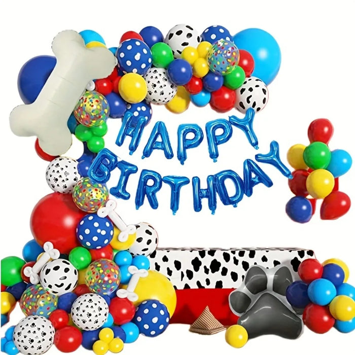 107Pcs Balloon Garland Arch Set Dog Theme Party Birthday Celebration Decoration Home Scene Party Decoration Supplies