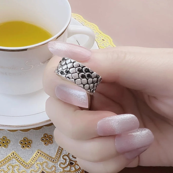 925 Sterling Silver Vintage Snake Ring Women Jewelry European Style