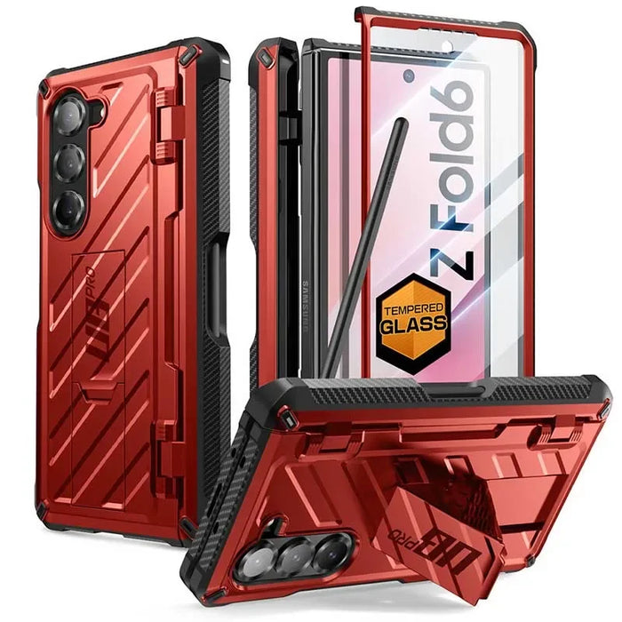 For Samsung Galaxy Z Fold 6 Ub Pro Full Shockproof Heavy Duty Rugged Phone Case With Built-In Screen Protector