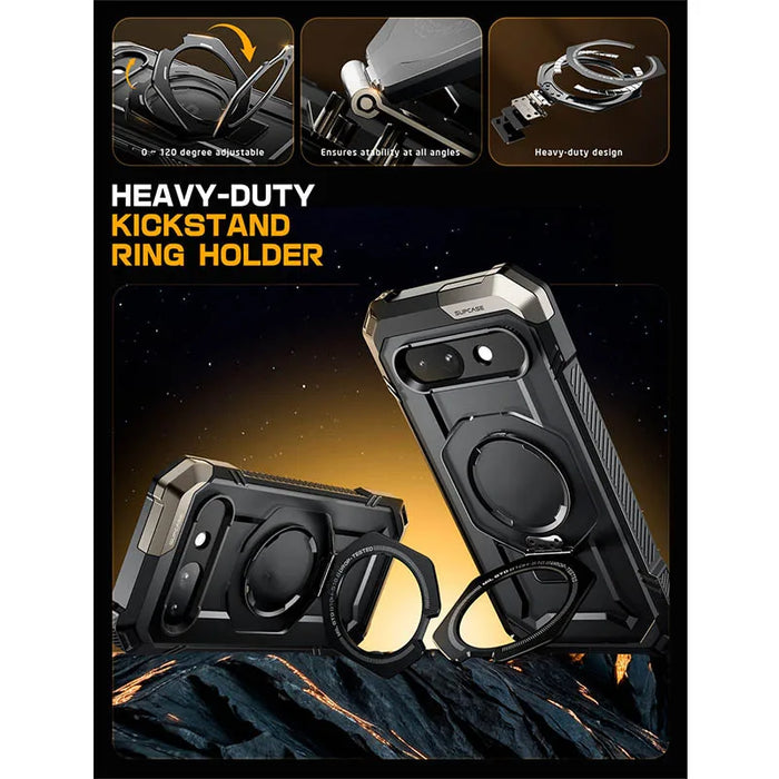 For Google Pixel 9A 2025 Ub Grip Heavy Duty Drop Protection Rugged Shockproof Magnetic Phone Case With Ring Holder