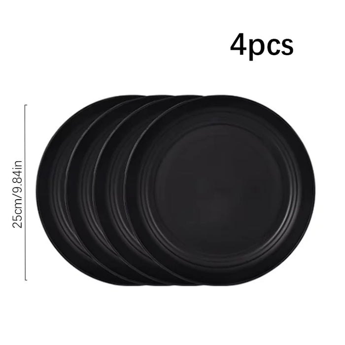 4 / 16 Piece Black Pp Cutlery Set For Outdoor Camping Parties