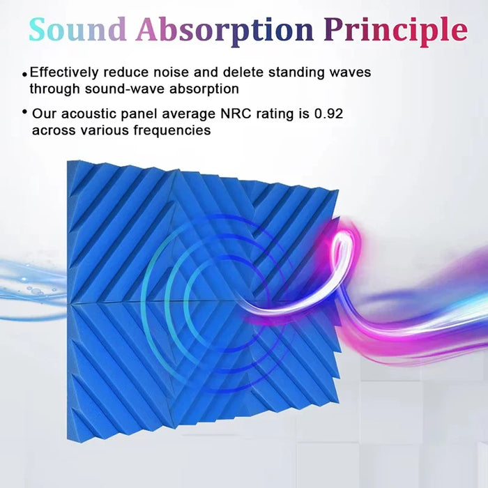 12 Pieces Self-Adhesive Soundproof Panels For Door & Wall Insulation