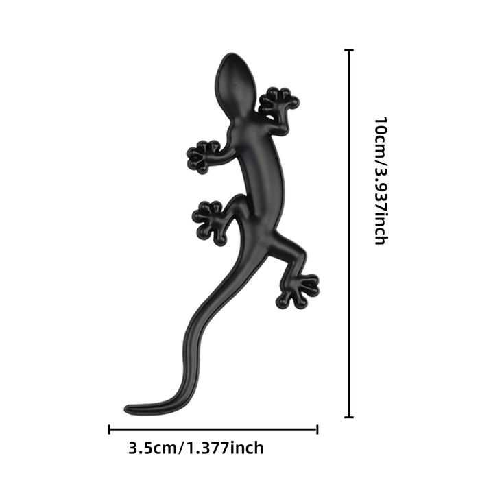 3D Metal Gecko Badge Emblem Sticker For Cars Reflective Decal Auto Accessory