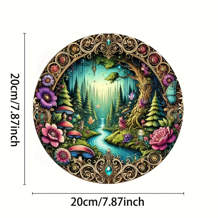 Chic Round Metal Wall Art Ideal For Home Office Bar & Kitchen Perfect Gift For Dorms