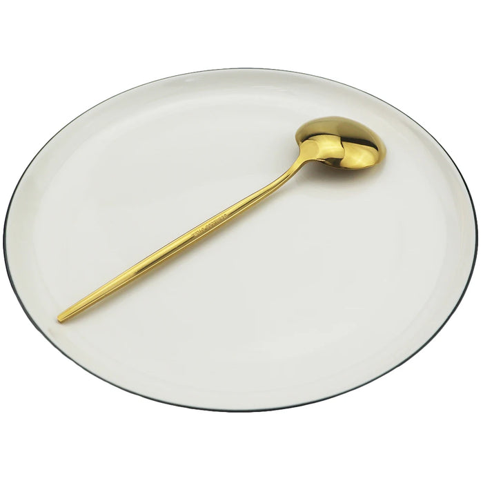 6 Piece Stainless Steel Mini Stirring Spoons For Coffee Tea Sauce Salt Sugar Black / Gold