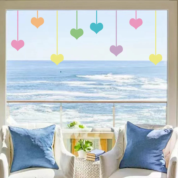 Colourful Heart Wall Stickers For Kids Room Decor