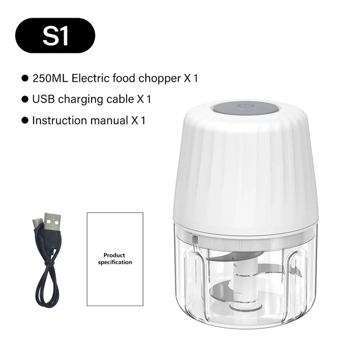 250Ml / 400Ml Wireless Electric Garlic Crusher & Chopper