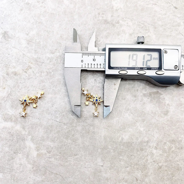 925 Sterling Silver Boho Sea Of Stars Ear Climbers