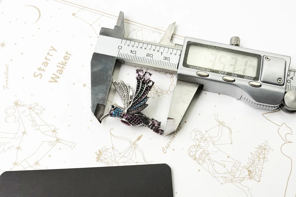 925 Sterling Silver Boho Hummingbird Pendant Summer Jewelry For Women