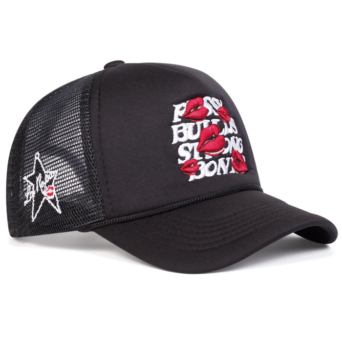 Embroidered Lips Baseball Cap Unisex Sun Hat