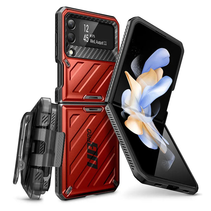 For Samsung Galaxy Z Flip 4 5G 2022 Release Ub Pro Full-Body Dual Layer Rugged Protective Case With Holster