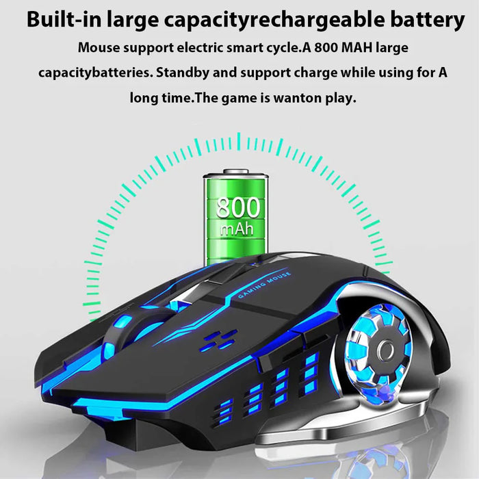 Rechargeable Bluetooth Gaming Mouse Silent & Backlit Pc / Laptop