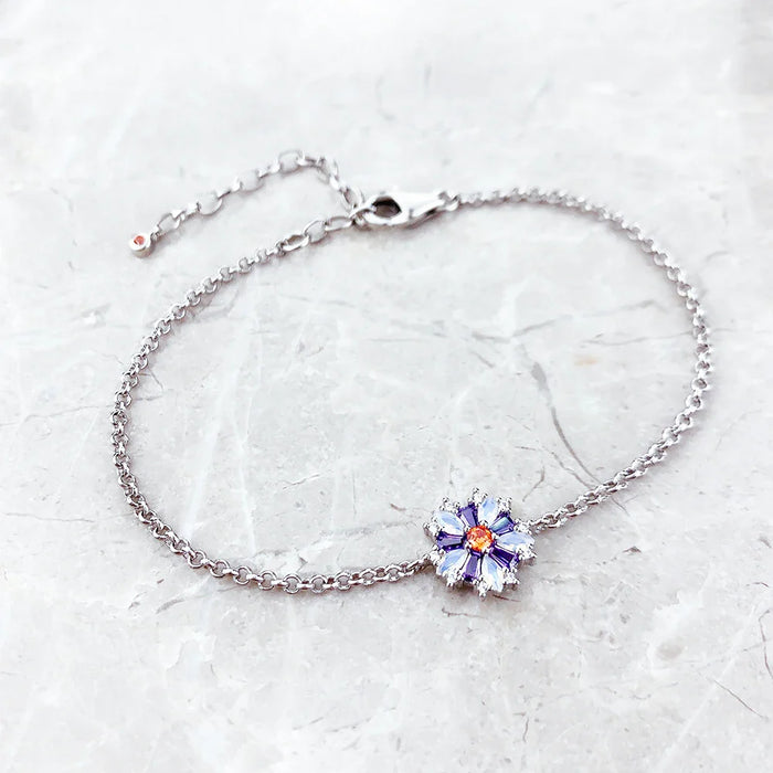 925 Sterling Silver Colourful Stone Bracelet Jewelry For Women