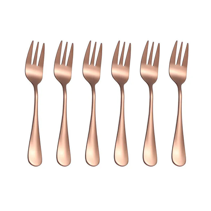 6 Piece Stainless Steel Fruit Fork Set Perfect For Entertaining