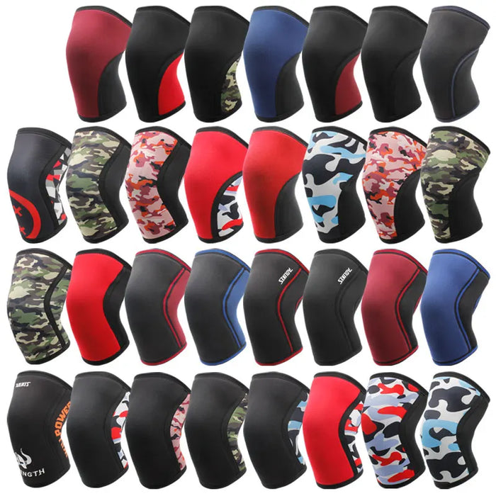 Pair of 7Mm Neoprene Knee Sleeves Compression Support For Squats & Crossfit
