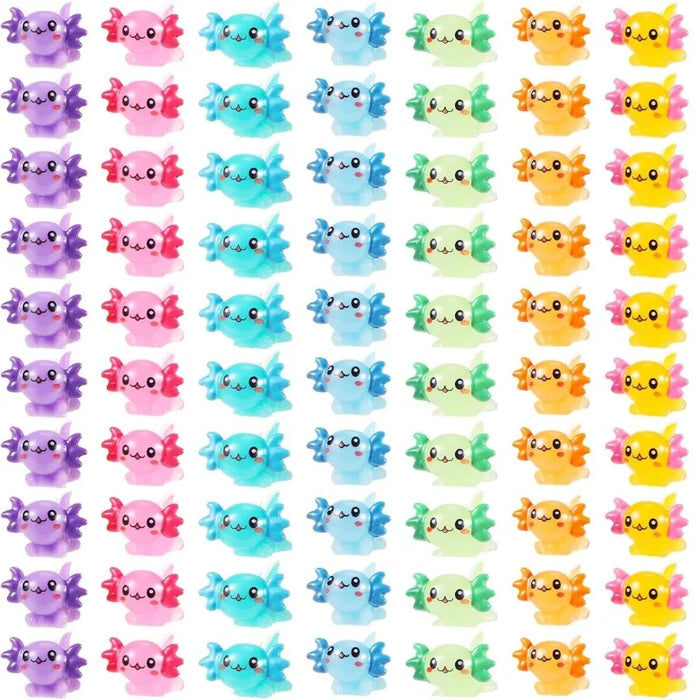 35 Mini Resin Axolotl Figurines For Diy Craft And Decor
