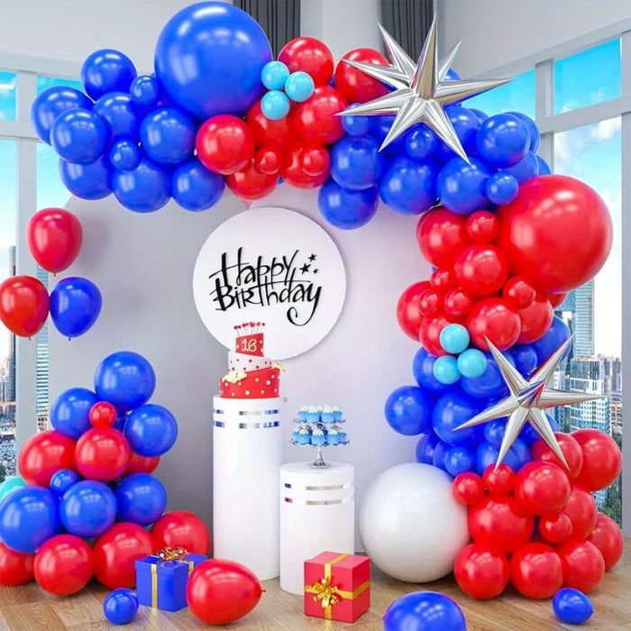 108Pcs Independence Day Balloon Set Suitable For Celebration Decoration Graduation Party Anniversary Veterans Day Decoration