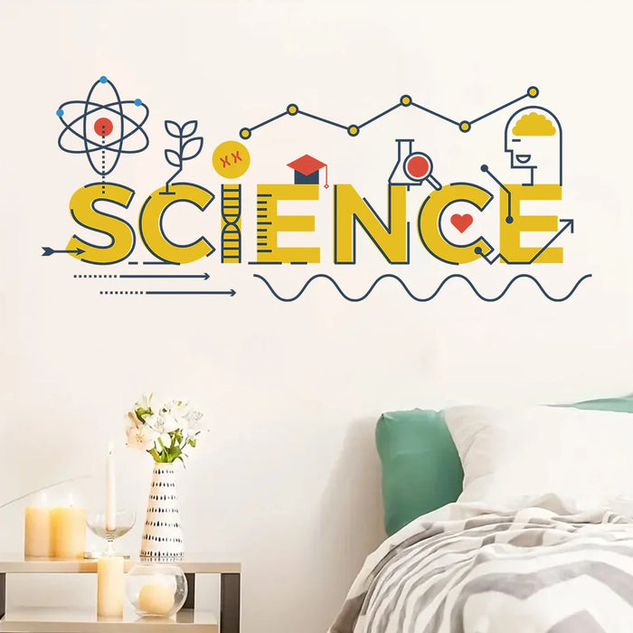 Cartoon Science Lab Wall Decals For Kids Room