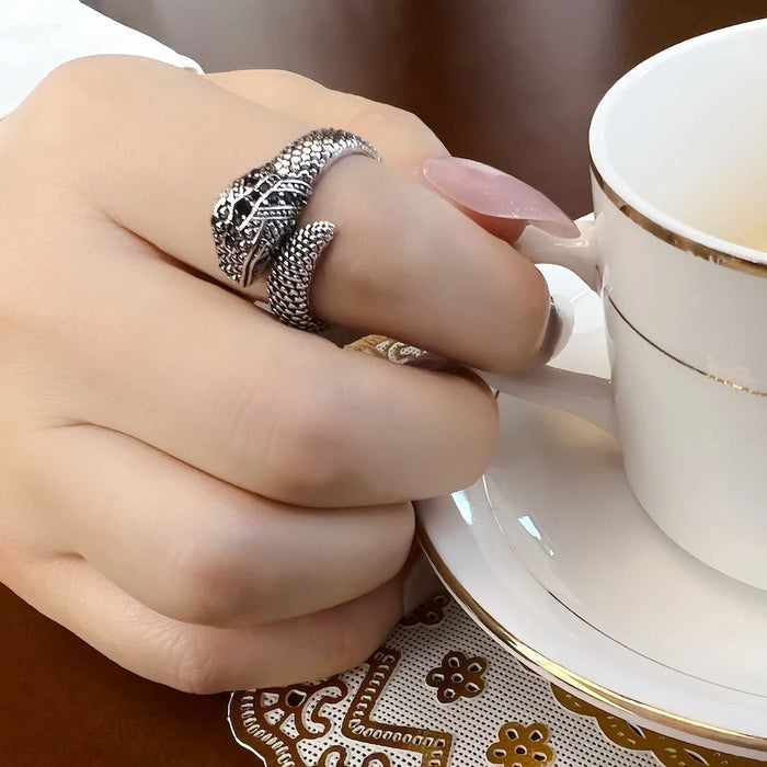 925 Sterling Silver Snake Ring Europe Style Glam Fashion For Women