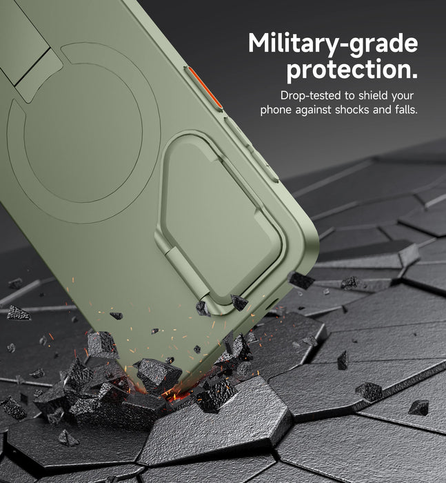 For Samsung Galaxy S25+ Plus Phone 6.7Inch Magnetic Shockproof Protective Case With Camera Protector Adjustable Metal Kickstand