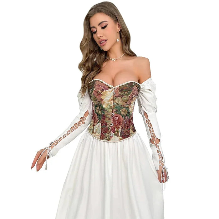 Strapless Lace-Up Corselet Plus Size S-6Xl Renaissance Lingerie Bustier