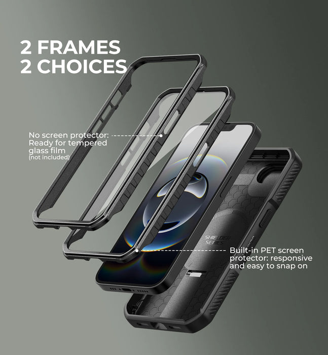 For Iphone 16E Shockproof Bumper Slim Protective Magsafe Case With Slide Camera Case And Adjustable Kickstand