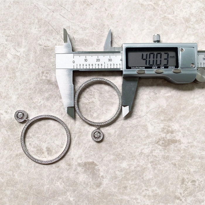 925 Sterling Silver Round Drop Earrings Europe Style Fine Jewelry For Women