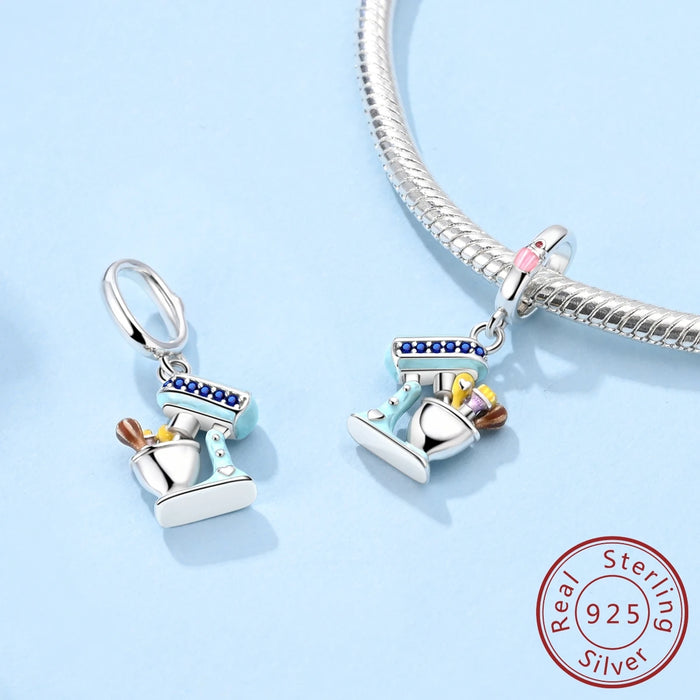 925 Sterling Silver Player Pendant For Women Diy Gift