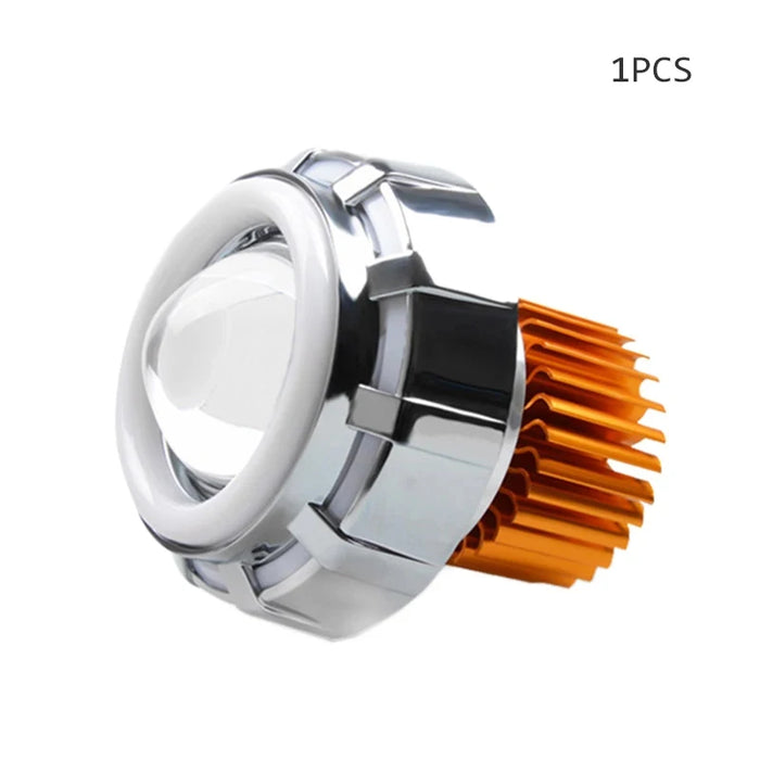 Motorcycle Dual Led Angel Devil Eyes Headlight High / Low Beam Strobe Spotlight