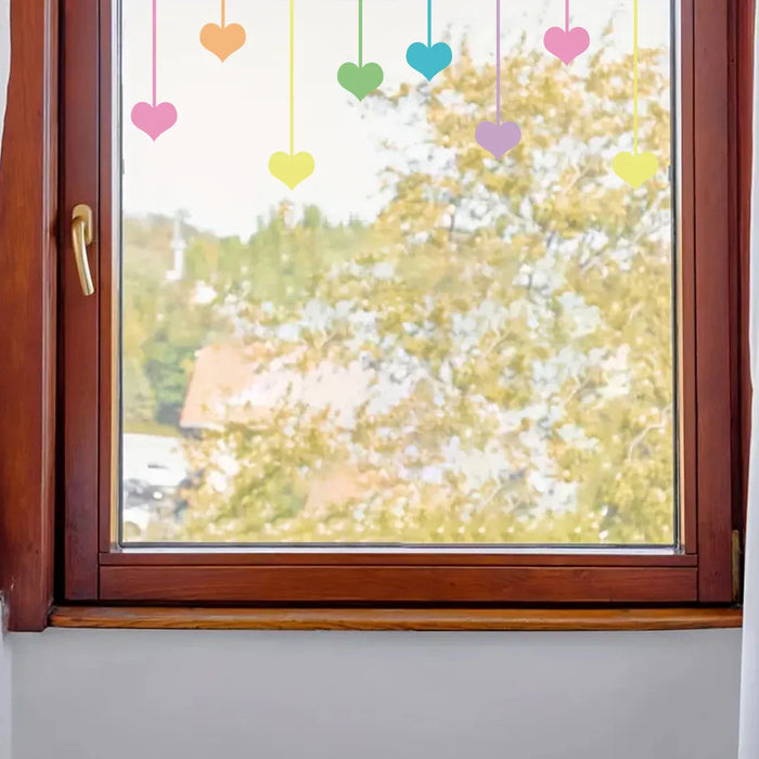 Colourful Heart Wall Stickers For Kids Room Decor