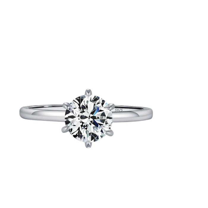 925 Sterling Silver 1Ct Moissanite Ringwedding / Engagement