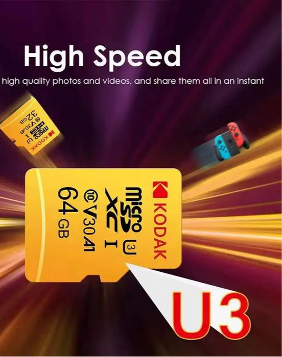 Kodak 32 256gb Micro Sd Card For Phone Pc Camera Game Switch
