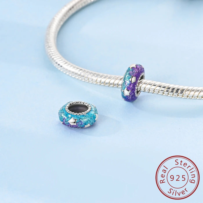 925 Sterling Silver Starry Night Clip For Bracelet & Necklace Diy