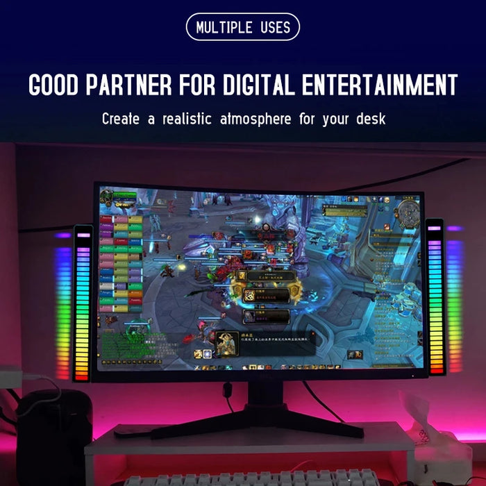 Rgb Sound Control Car Led Strip Music Rhythm Ambient Light