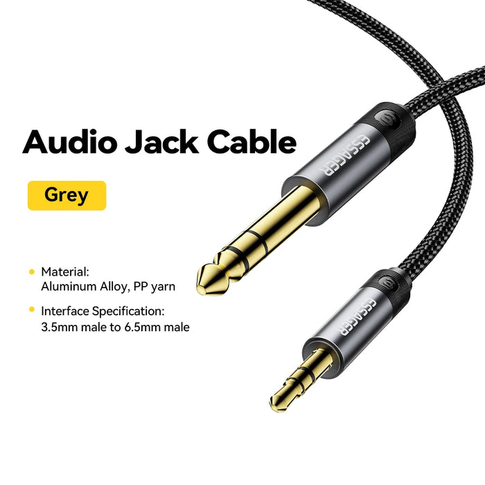 3.5Mm To 6.5Mm Audio Jack Cable For Computer Laptop Headsets Sound Card Cellphone Dvd Amplifier Male To Male Audio Cable