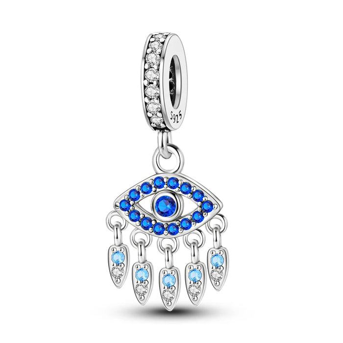 925 Sterling Silver Eye Pendant Charms Fits Bracelet Diy Gift For Women