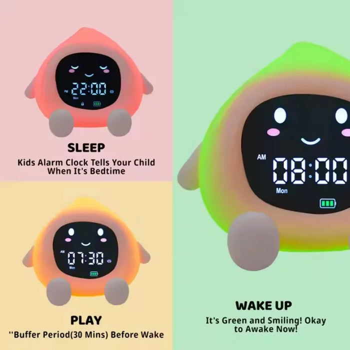 6 In 1 Fruit Shaped Kids' Alarm Clock With Sleep Training & Night Light