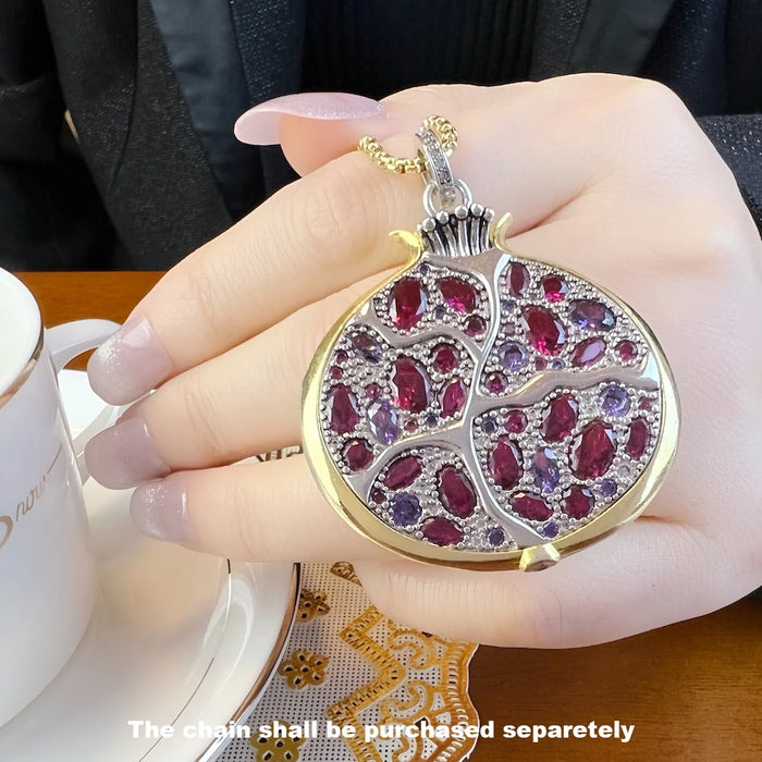 925 Sterling Silver Large Pomegranate Pendant Spring Fashion Romantic Gift For Her