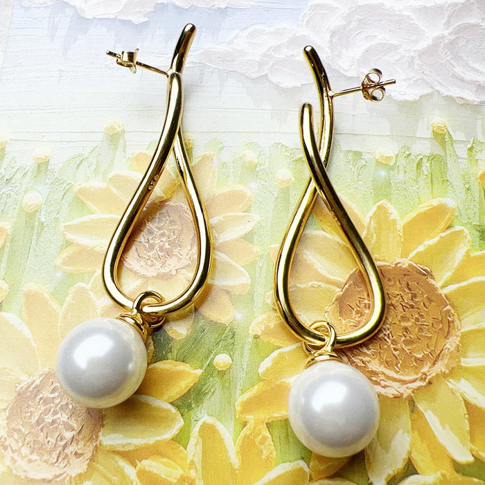 925 Sterling Silver Vintage Heritage Pearl Earrings Autumn