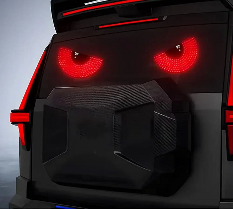 2Pcs Car Devil'S Eye Strobe Light Usb Decorative Atmosphere Lamp